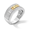 Thumbnail Image 3 of 0.50 CT. T.W. Certified Lab-Grown Diamond “DAD” Band in Sterling Silver and 14K Gold Plate (F/SI2)