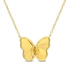 Thumbnail Image 1 of Marquise-Cut Citrine Butterfly Necklace in Sterling Silver with 18K Gold Plate - 17"
