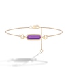 Thumbnail Image 3 of Limor Mindful Jewellery Guidestones Elongated Hexagon Amethyst Sideways Solitaire Bracelet in 10K Gold - 8”