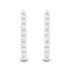 Thumbnail Image 2 of Oval Freshwater Cultured Pearl Half-Hoop Threader Earrings in Sterling Silver
