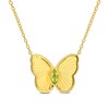 Thumbnail Image 1 of Marquise-Cut Peridot Butterfly Necklace in Sterling Silver with 18K Gold Plate - 17"