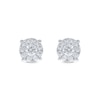 Thumbnail Image 1 of 0.95 CT. T.W. Diamond Frame Stud Earrings in 10K White Gold