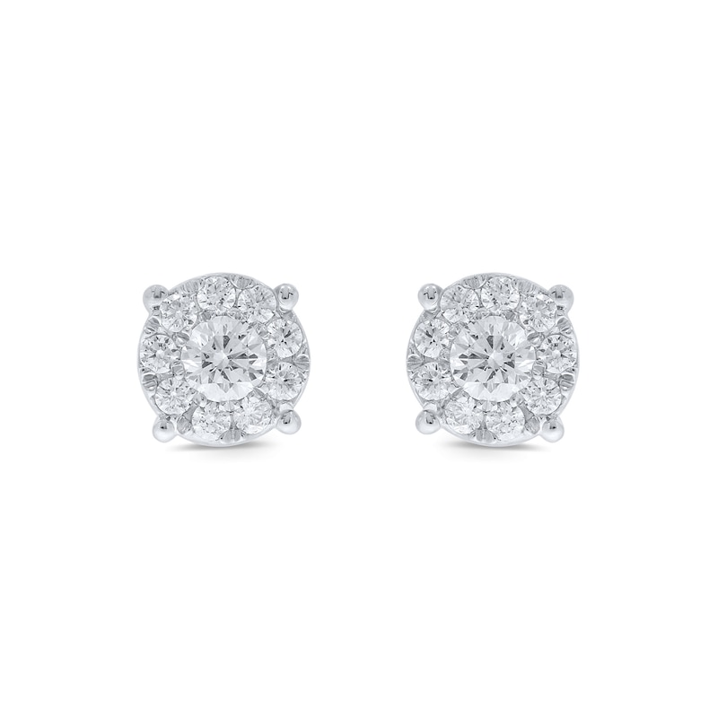 CT. T.W. Diamond Frame Stud Earrings in 10K White Gold