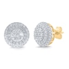 Thumbnail Image 2 of 1.45 CT. T.W. Multi-Diamond Double Frame Stud Earrings in 10K Gold