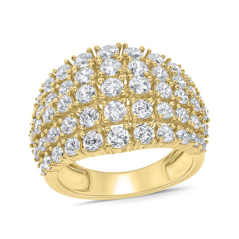 2.95 CT. T.W. Diamond Graduated Five Row Band in 14K Gold