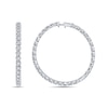 Thumbnail Image 3 of 1.95 CT. T.W. Diamond Scallop Inside-Out Hoop Earrings in 10K White Gold