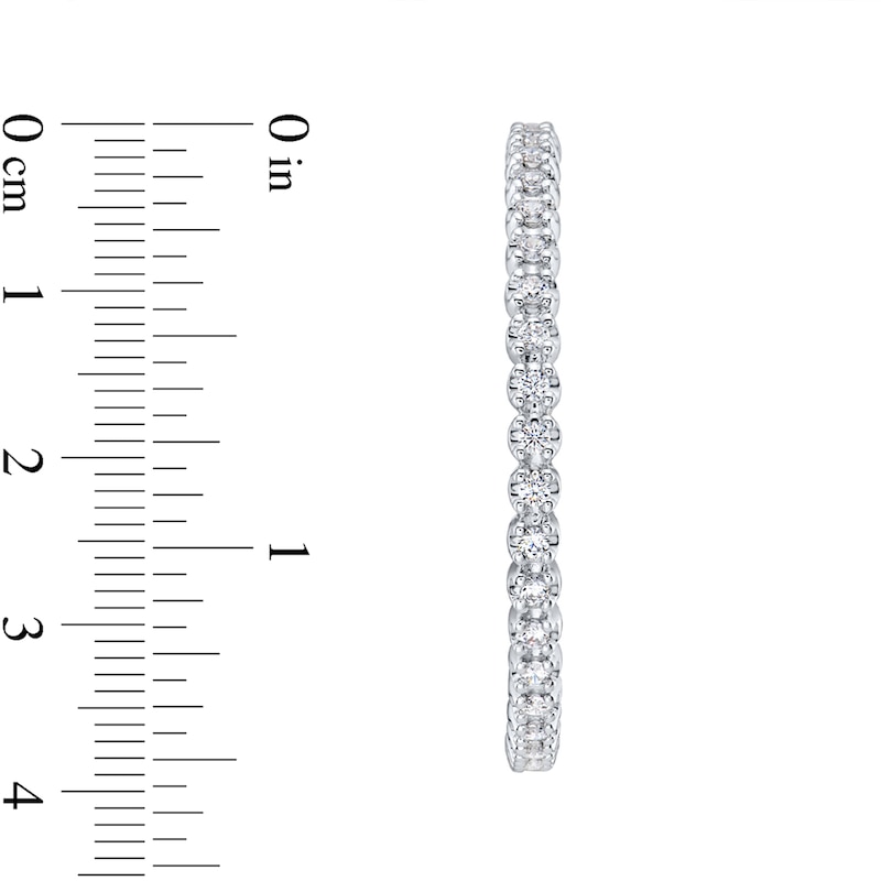 1.95 CT. T.W. Diamond Scallop Inside-Out Hoop Earrings in 10K White Gold