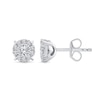 Thumbnail Image 3 of 0.23 CT. T.W. Diamond Frame Stud Earrings in 10K White Gold