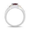 Thumbnail Image 3 of Disney Treasures The Lion King Oval Garnet and 0.115 CT. T.W. Diamond Ring in Sterling Silver and 10K Gold