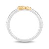 Thumbnail Image 6 of Enchanted Disney Belle 0.085 CT. T.W. Diamond Castle Two-Piece Ring Set in Sterling Silver and 10K Gold