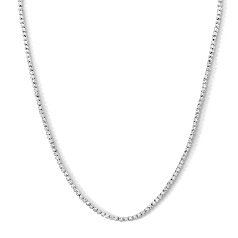 0.50 CT. T.W. Certified Lab-Grown Diamond Line Necklace in Sterling Silver (I/SI2)