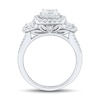 Thumbnail Image 2 of 1.45 CT. T.W. Princess-Cut Diamond Double Cushion Frame Three Stone Engagement Ring in 14K White Gold