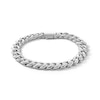 Thumbnail Image 1 of 0.50 CT. T.W. Certified Lab-Grown Diamond Cuban Curb Chain Bracelet in Solid Sterling Silver (F/SI2) - 8.5”