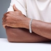 Thumbnail Image 2 of 0.50 CT. T.W. Certified Lab-Grown Diamond Cuban Curb Chain Bracelet in Solid Sterling Silver (F/SI2) - 8.5”