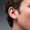 Thumbnail Image 2 of 2.00 CT. T.W. Square-Cut Certified Lab-Grown Diamond Quad Stud Earrings in 10K White Gold (F/SI2)