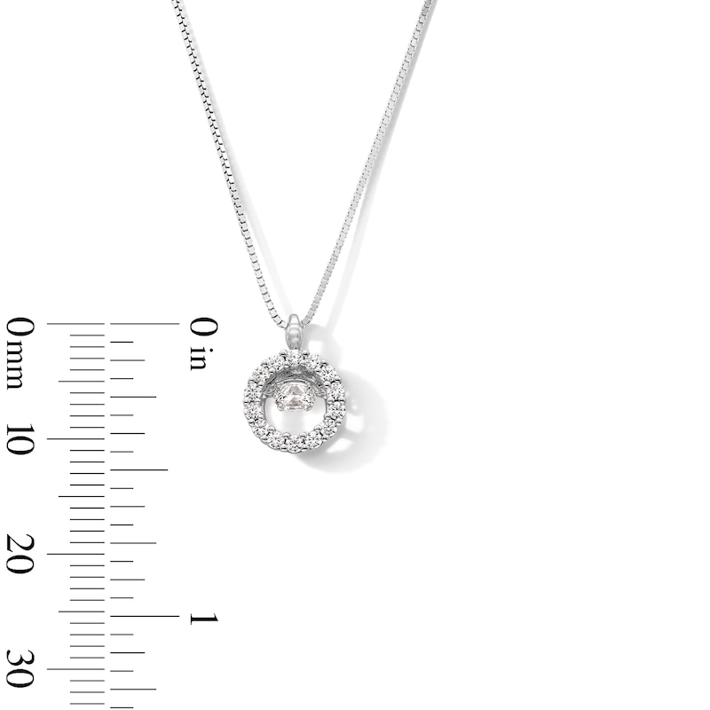 Main Image 2 of Unstoppable Love™ 0.40 CT. T.W. Certified Lab-Grown Diamond Circle Frame Pendant in Sterling Silver (I/SI2)