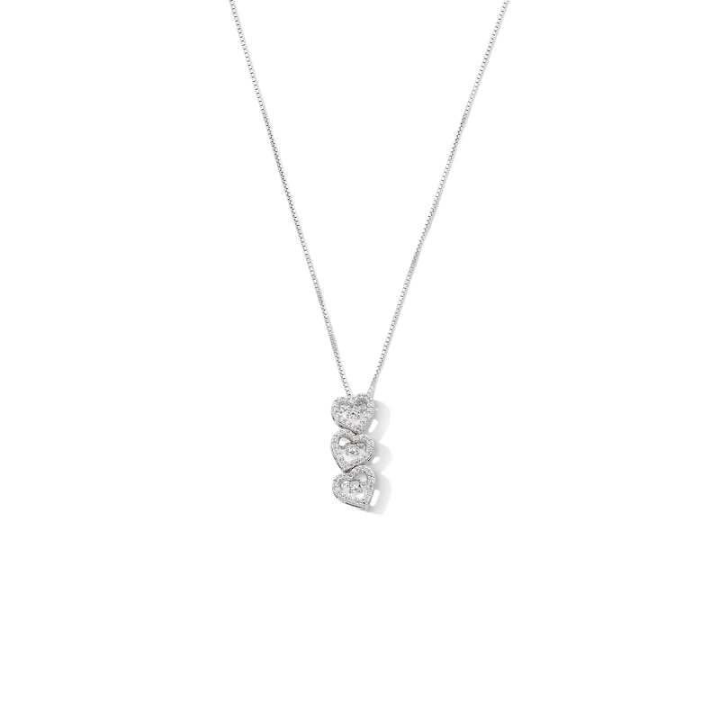 Unstoppable Love™ 0.40 CT. T.W. Certified Lab-Grown Diamond Nesting Hearts Pendant in Sterling Silver (I/SI2)