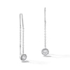 Thumbnail Image 1 of 0.50 CT. T.W. Certified Lab-Grown Diamond Chain Drop Threader Earrings in Sterling Silver (I/SI2)