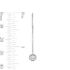 Thumbnail Image 2 of 0.50 CT. T.W. Certified Lab-Grown Diamond Chain Drop Threader Earrings in Sterling Silver (I/SI2)