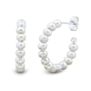 Thumbnail Image 1 of 3.5-4.0mm Oval Freshwater Cultured Pearl J-Hoop Earrings in Sterling Silver