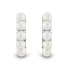 Thumbnail Image 2 of Freshwater Cultured Pearl Huggie Hoop Earrings in Sterling Silver