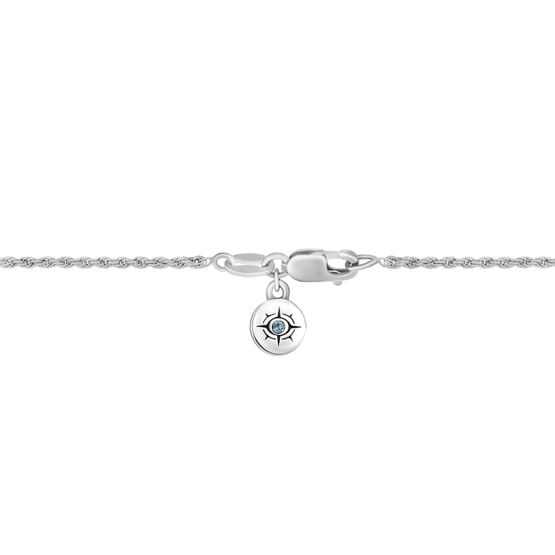 Main Image 2 of Limor Mindful Jewellery Elements Air Heart-Shaped Blue Larimar and Diamond Swirl Pendant in Sterling Silver - 26”