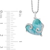 Thumbnail Image 3 of Limor Mindful Jewellery Elements Air Heart-Shaped Blue Larimar and Diamond Swirl Pendant in Sterling Silver - 26”