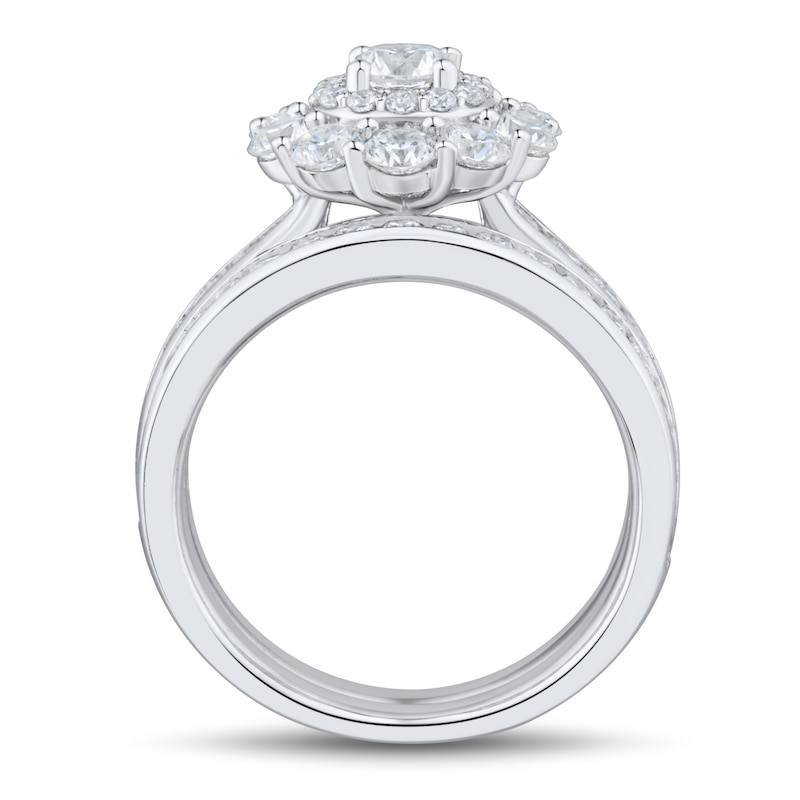 Main Image 2 of 2.45 CT. T.W. Diamond Double Frame Bridal Set in 10K White Gold