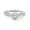 Thumbnail Image 1 of 0.50 CT. T.W. Oval Diamond Frame Scallop Shank Engagement Ring in 10K White Gold