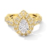 Thumbnail Image 1 of 2.00 CT. T.W. Pear-Shaped Certified Lab-Grown Diamond Frame Vintage-Style Engagement Ring in 14K Gold (F/VS2)