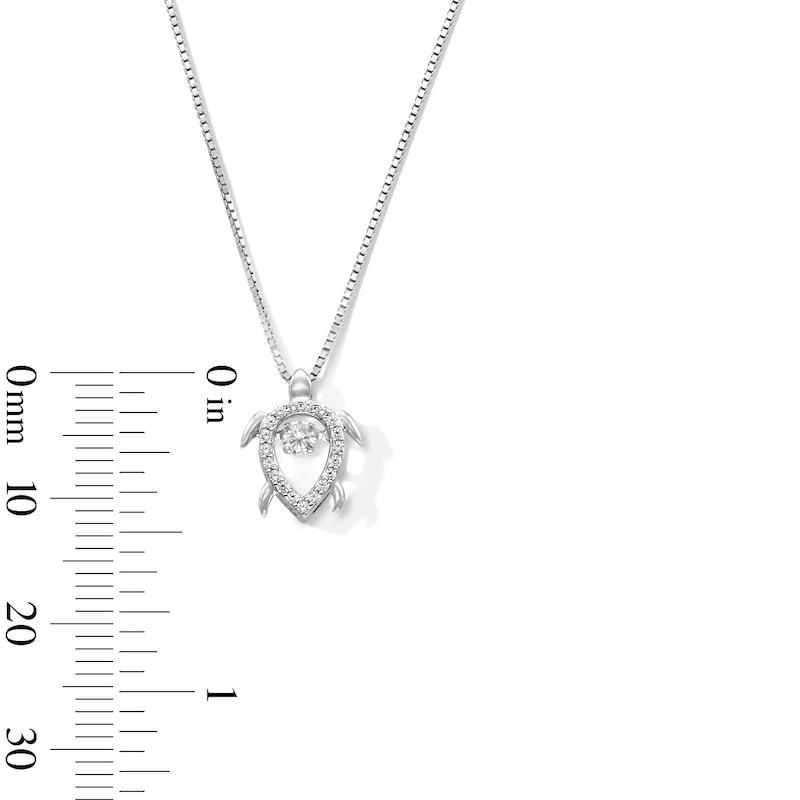 Main Image 2 of Unstoppable Love™ 0.20 CT. T.W. Certified Lab-Grown Diamond Turtle Pendant in Sterling Silver (I/SI2)