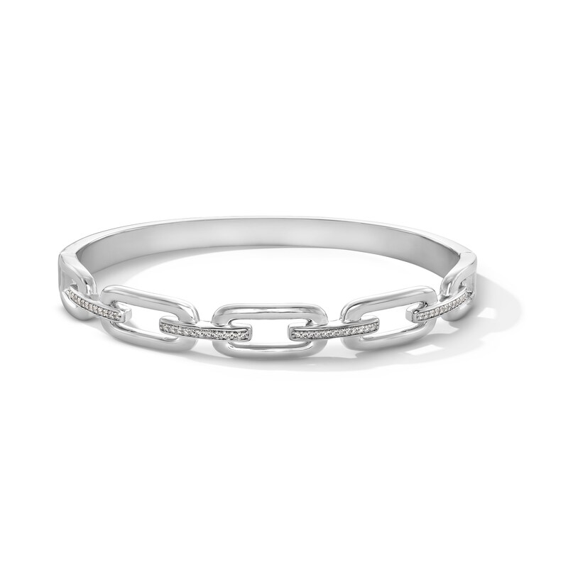 0.25 CT. T.W. Certified Lab-Grown Diamond Bangle Bracelet in Sterling Silver (F/SI2)