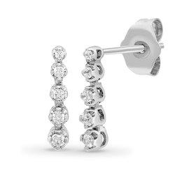 0.10 CT. T.W. Certified Lab-Grown Diamond Drop Earrings in Sterling Silver (F/SI2)