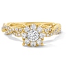 Thumbnail Image 1 of 0.75 CT. T.W. Canadian Certified Centre Diamond Frame Twist Shank Engagement Ring in 14K Gold (I/I1)