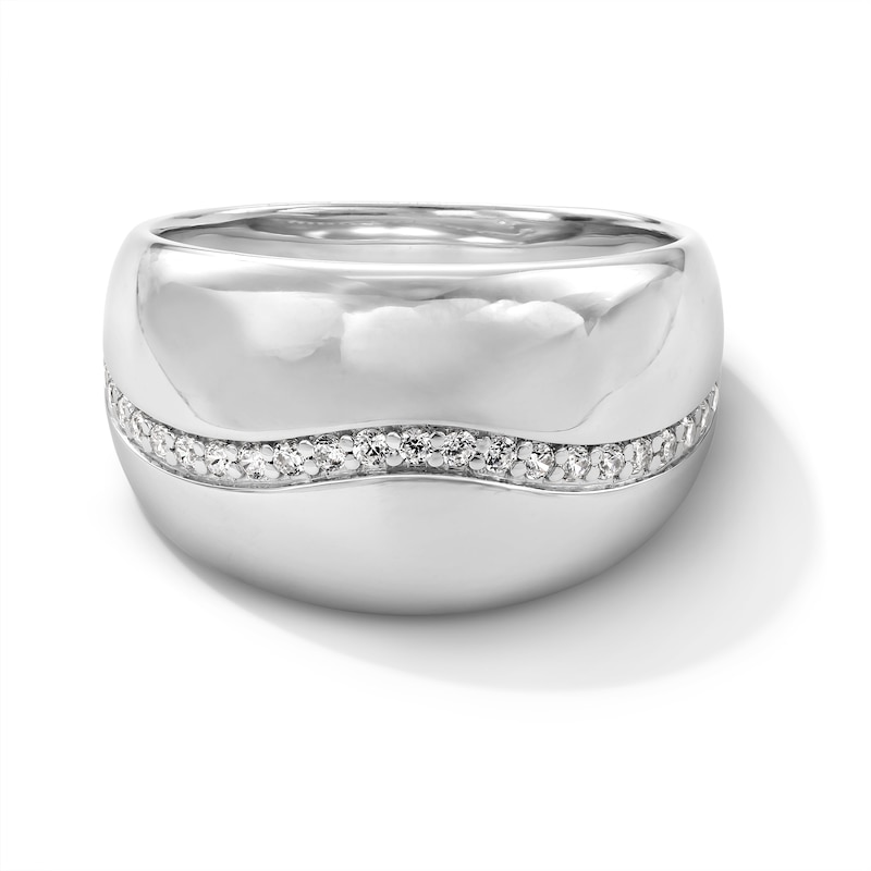 0.22 CT. T.W. Certified Lab-Grown Diamond Fashion Ring in Sterling Silver (F/SI2)