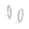 Thumbnail Image 1 of 0.29 CT. T.W. Certified Lab-Grown Diamond Octagon Hoop Earrings in Sterling Silver (F/SI2)