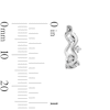 Thumbnail Image 3 of 0.12 CT. T.W. Certified Lab-Grown Diamond Zigzag Hoop Earrings in Sterling Silver (F/VS2)