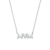 Thumbnail Image 1 of 6.0mm Heart-Shaped Lab-Created Opal "MOM" Necklace in Sterling Silver