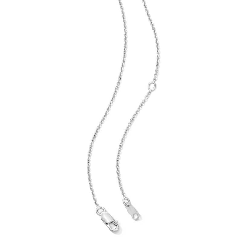Main Image 2 of 6.0mm Heart-Shaped Lab-Created Opal "MOM" Necklace in Sterling Silver