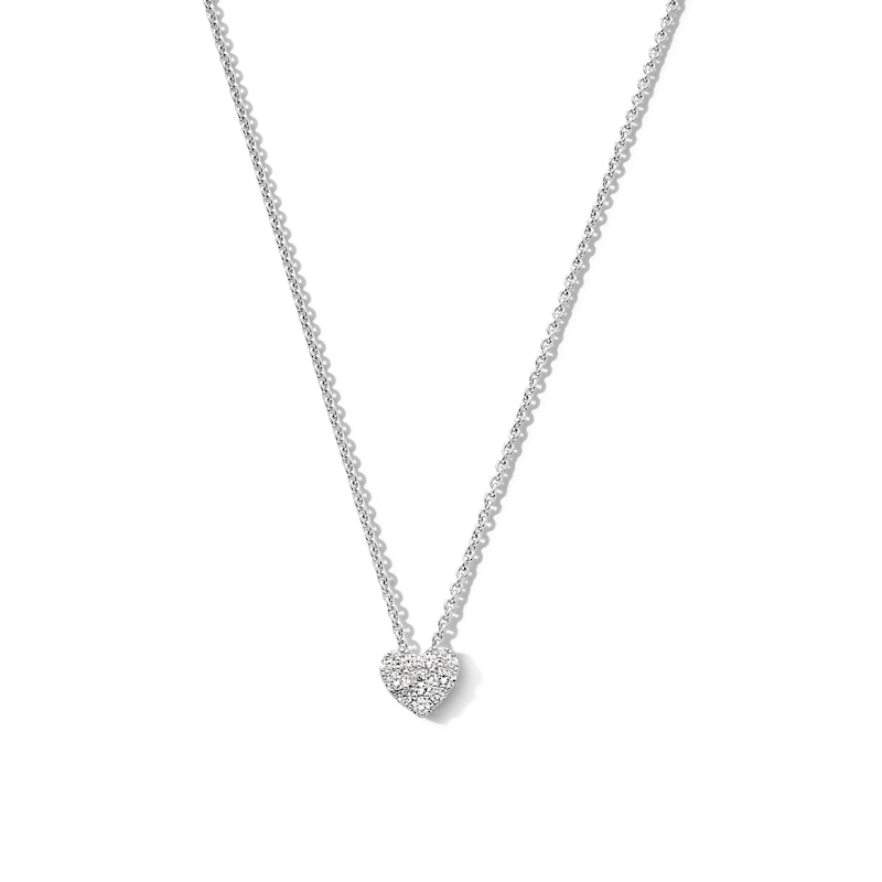 0.50 CT. T.W. Certified Lab-Grown Diamond Heart Necklace in Sterling Silver (I/SI2)