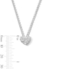 Thumbnail Image 2 of 0.50 CT. T.W. Certified Lab-Grown Diamond Heart Necklace in Sterling Silver (I/SI2)