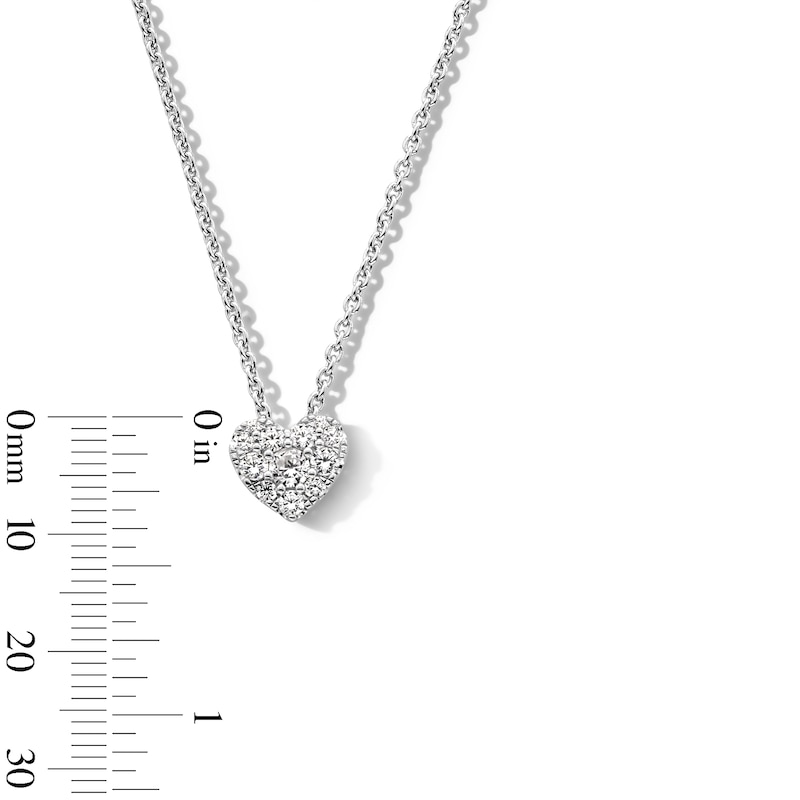 Main Image 2 of 0.50 CT. T.W. Certified Lab-Grown Diamond Heart Necklace in Sterling Silver (I/SI2)