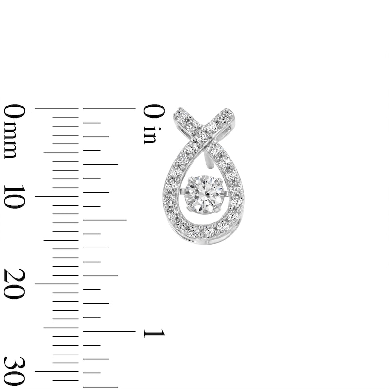 Main Image 2 of Unstoppable Love™ 1.00 CT. T.W. Certified Lab-Grown Diamond Loop Drop Earrings in 10K White Gold (F/SI2)
