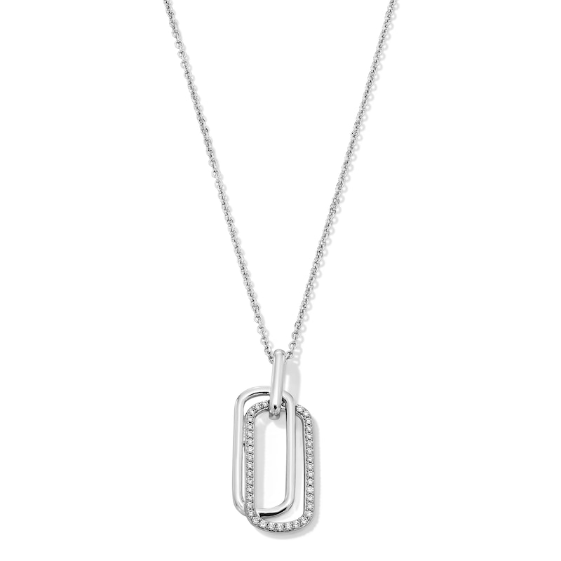 Main Image 1 of 0.30 CT.T.W. Certified Lab-Grown Diamond Necklace in Sterling Silver (F/VS2)