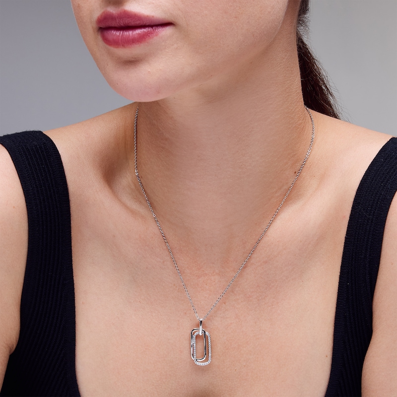 Main Image 2 of 0.30 CT.T.W. Certified Lab-Grown Diamond Necklace in Sterling Silver (F/VS2)