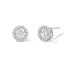 Thumbnail Image 1 of Unstoppable Love™ 0.70 CT. T.W. Certified Lab-Grown Diamond Circle Frame Stud Earrings in Sterling Silver (I/SI2)