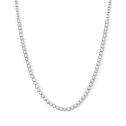 3.00 CT. T.W. Certified Lab-Grown Diamond Tennis Necklace in Sterling Silver (F/SI2)