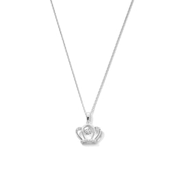 Unstoppable Love™ 0.10 CT. T.W. Diamond Crown Pendant in Sterling Silver