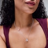 Thumbnail Image 2 of Unstoppable Love™ 0.15 CT. T.W. Diamond Swirl Frame Pendant in Sterling Silver
