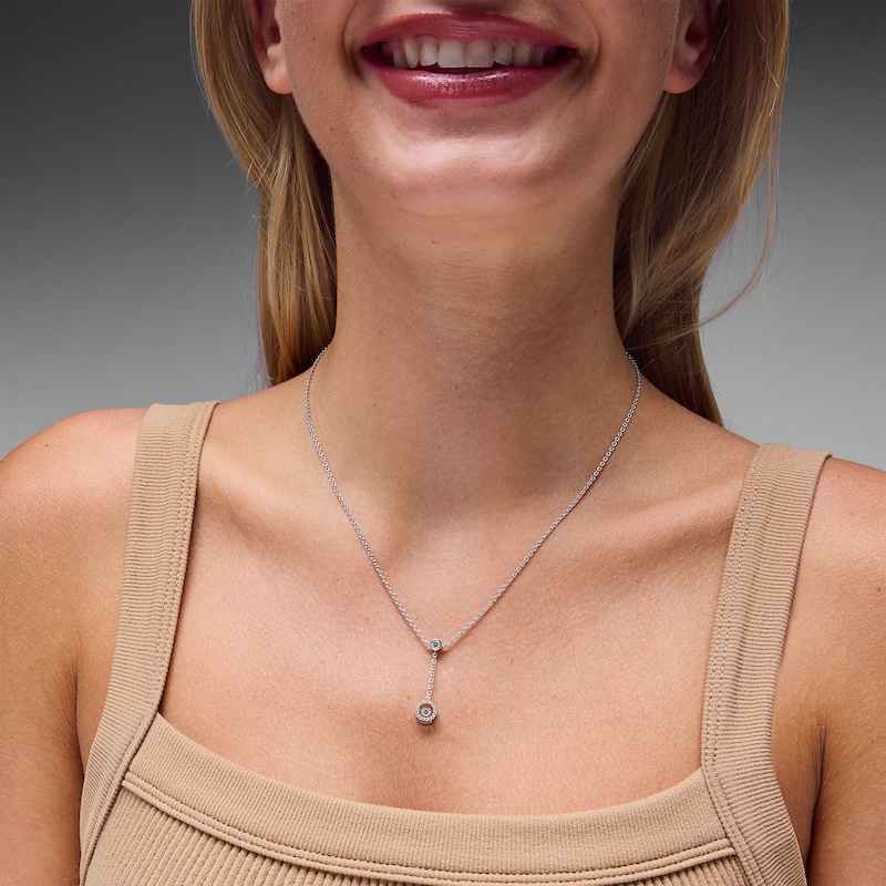 Unstoppable Love™ 0.25 CT. T.W. Certified Lab-Grown Diamond "Y" Drop Necklace in Sterling Silver (I/SI2)